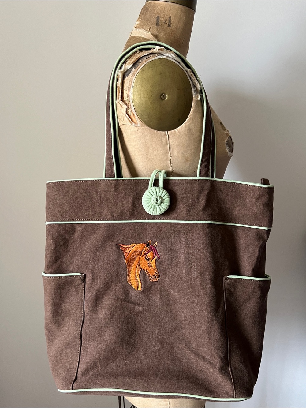 Horse Cotton Canvas Tote Bag
